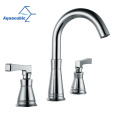 Aquacubic Widespread 3-hole Health Brass Body Bathroom Basin Faucet